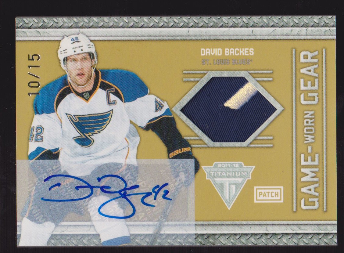(image for) 2011-12 Titanium Game Worn Gear Auto Patch #95 David Backes